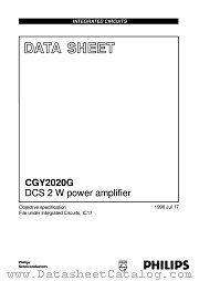 CGY2020G datasheet pdf Philips