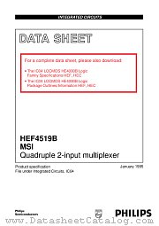 HEF4519BDB datasheet pdf Philips