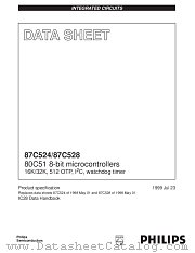 P87C524GFPN datasheet pdf Philips