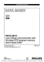 P87CL881HDH_1 datasheet pdf Philips
