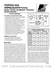 TOP233G datasheet pdf Power Integrations Inc