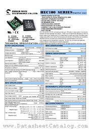 HEC100-48D3305-M datasheet pdf Power Mate Technology