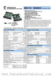 HEC75-48D0518-K datasheet pdf Power Mate Technology