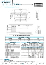 PC1601-A datasheet pdf Powertip Technology
