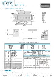 PC1601-E datasheet pdf Powertip Technology