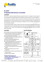 PL-2551 datasheet pdf Prolific