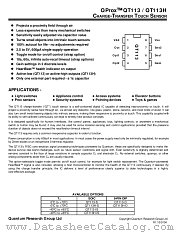 QT113-D datasheet pdf Quantum Research Group ltd
