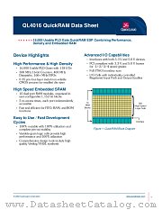 QL4016-4PL84M datasheet pdf QuickLogic