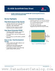 QL4036-4PB256I datasheet pdf QuickLogic