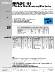 RMPA0951-102 datasheet pdf Raytheon