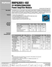 RMPA2051-102 datasheet pdf Raytheon