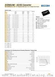 REC5-663.3SRWL datasheet pdf Recom International Power