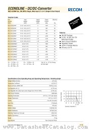 REC5-4705SRWZ datasheet pdf Recom International Power