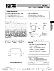 RF2442PCBA-M datasheet pdf RF Micro Devices