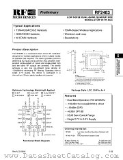 RF2483PCBA datasheet pdf RF Micro Devices
