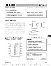 RF2619PCBA datasheet pdf RF Micro Devices