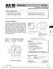 RF2642PCBA datasheet pdf RF Micro Devices