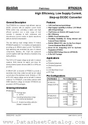 RT9262CS datasheet pdf RichTek