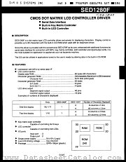 SED1280F datasheet pdf S-MOS Systems