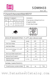 SDM9433 datasheet pdf SamHop Microelectronics Corp.