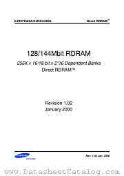 K4R271669AM-CK7 datasheet pdf Samsung Electronic