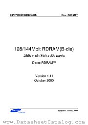 K4R271869B-MCG6 datasheet pdf Samsung Electronic