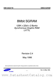 KM4132G271BQR-10 datasheet pdf Samsung Electronic