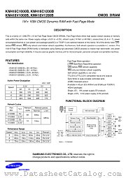 KM416V1200BTL-5 datasheet pdf Samsung Electronic