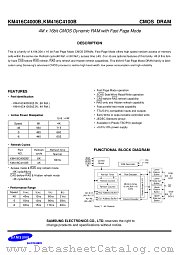 KM416C4000BS-5 datasheet pdf Samsung Electronic