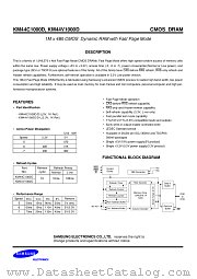 KM44V1000DTL-6 datasheet pdf Samsung Electronic