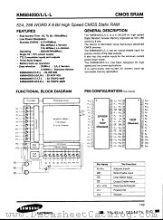 KM684000LP-8 datasheet pdf Samsung Electronic