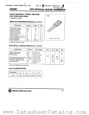KSD985 datasheet pdf Samsung Electronic