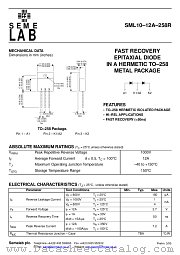 SML10-12A-T258R datasheet pdf SemeLAB