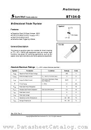 BT134-D datasheet pdf SemiWell Semiconductor
