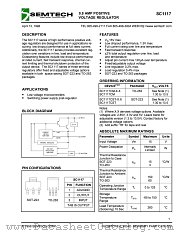 SC1117CST-3.3TR datasheet pdf Semtech