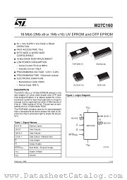 27C160 datasheet pdf SGS Thomson Microelectronics