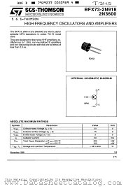 BFX73-2N918 datasheet pdf SGS Thomson Microelectronics