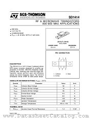 2SD1414 datasheet pdf SGS Thomson Microelectronics