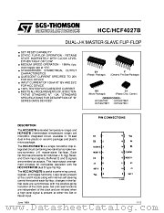 4027 datasheet pdf SGS Thomson Microelectronics