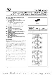 74LCXR162245TTR datasheet pdf SGS Thomson Microelectronics