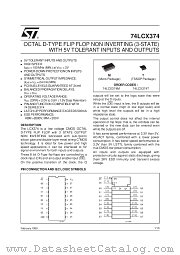 74LVQ374 datasheet pdf SGS Thomson Microelectronics