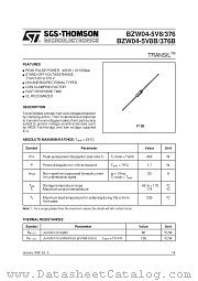 BZW04-273B datasheet pdf SGS Thomson Microelectronics