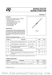 BZW06-256B datasheet pdf SGS Thomson Microelectronics