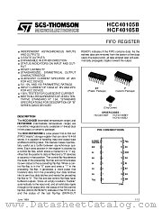 HCC40105BF datasheet pdf SGS Thomson Microelectronics