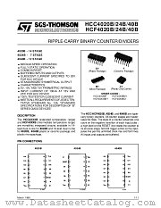 HCC4024BEY datasheet pdf SGS Thomson Microelectronics