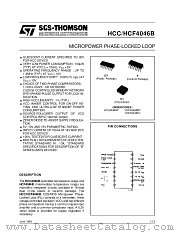 HCC4046BF datasheet pdf SGS Thomson Microelectronics