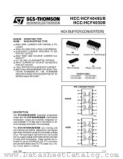 HCC4049UBC1 datasheet pdf SGS Thomson Microelectronics