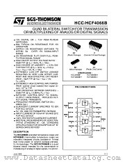 HCC4066BF datasheet pdf SGS Thomson Microelectronics