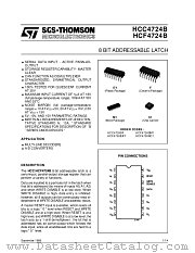 HCC4724BF datasheet pdf SGS Thomson Microelectronics