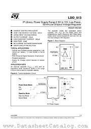 LDO513 datasheet pdf SGS Thomson Microelectronics
